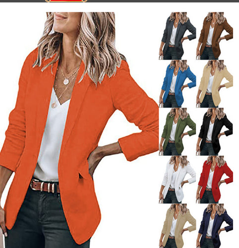 Damen komfortable Blazerjacke mit strukturiertem Design und eleganten Akzenten Heidi-Mode