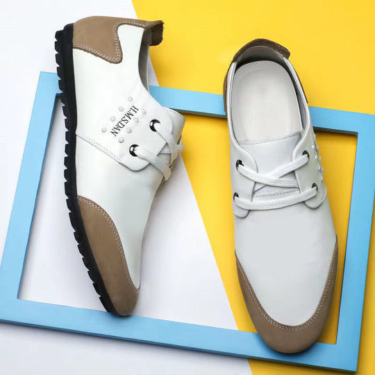 Herren Sleek Casual Leder Sneakers mit verbessertem Komfort Heidi-Mode