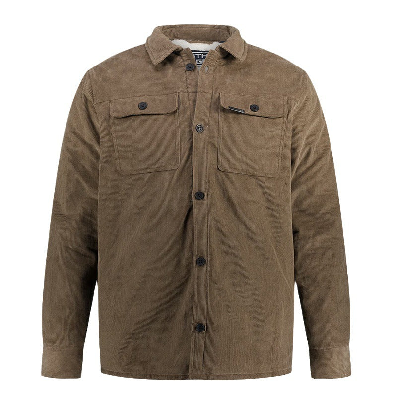 Herren Cordjacke mit praktischen Brusttaschen und modernem Schnitt Heidi-Mode