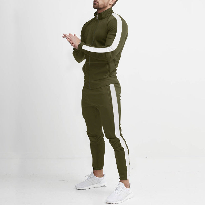 Herren Sportanzug mit praktischen Reißverschlusstaschen und atmungsaktivem Material Heidi-Mode