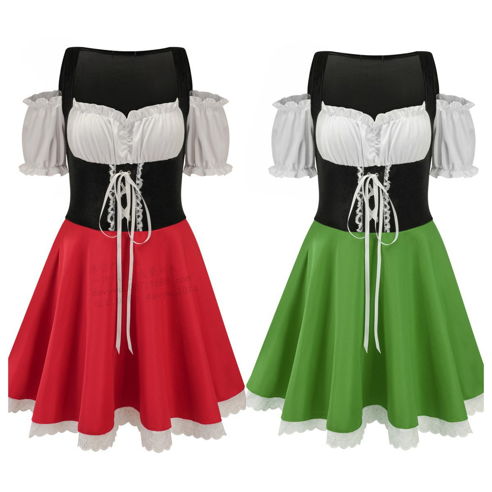 Damen Trachtenkleid mit romantischen Puffärmeln und verspieltem Schnitt Heidi