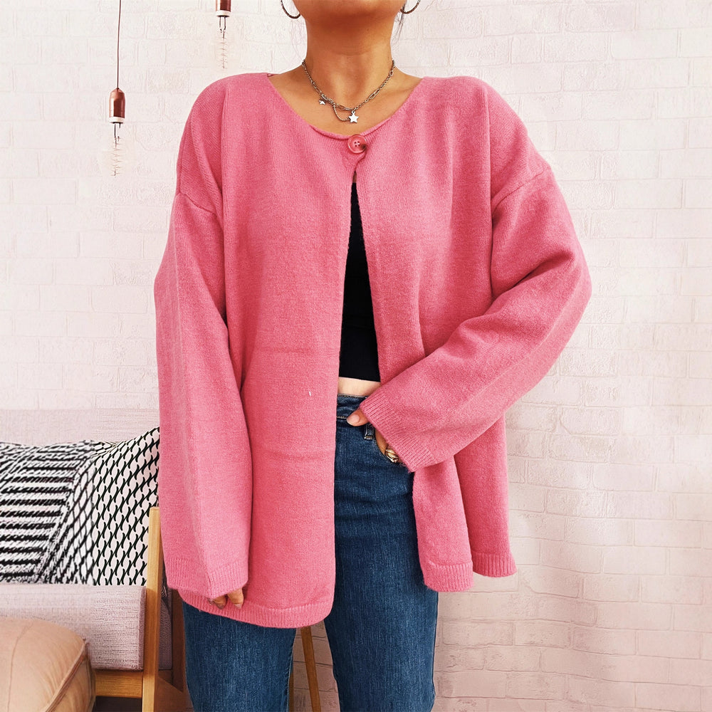 Damen lässiger Strickcardigan mit offenem Schnitt und weichen Materialien Heidi-Mode
