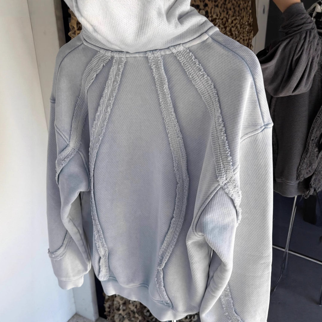 Herren Urbaner Kapuzenpullover aus strukturiertem Material Heidi-Mode