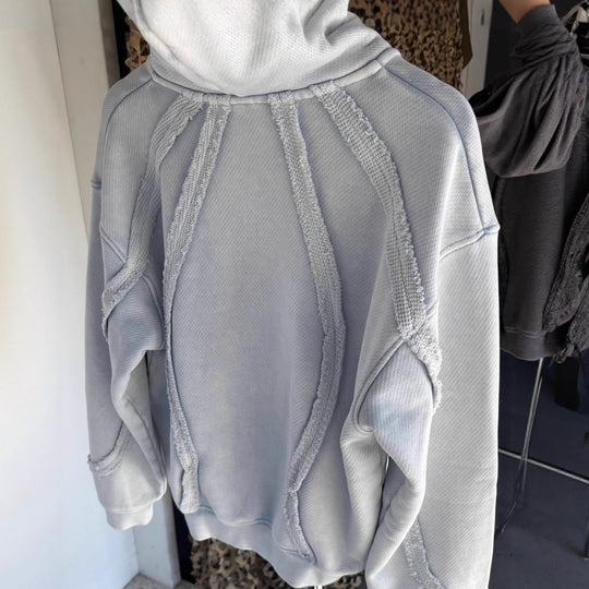 Herren Urbaner Kapuzenpullover aus strukturiertem Material Heidi-Mode