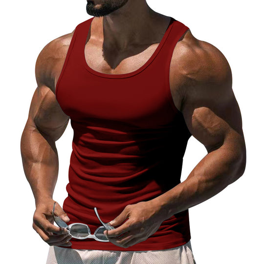 Herren atmungsaktives Sport-Tanktop mit körperbetontem Schnitt und feuchtigkeitsregulierendem Material Heidi-Mode
