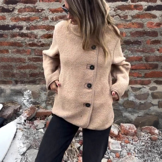 Damen lockere Fleecejacke Heidi-Mode