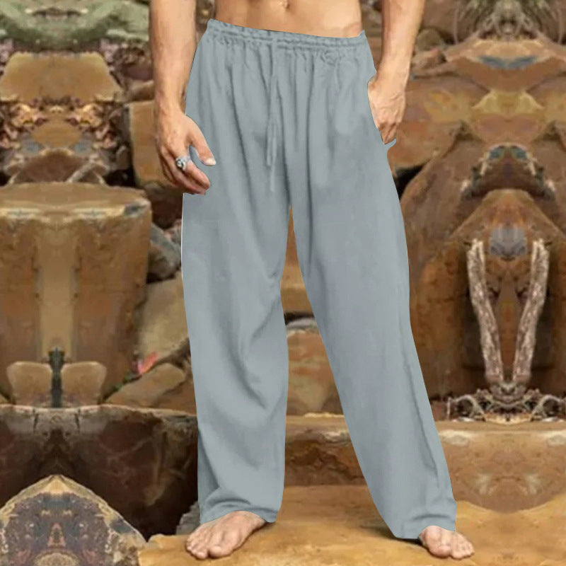 Herren entspannende Freizeithose mit elastischem Bund und praktischen Taschen Heidi-Mode