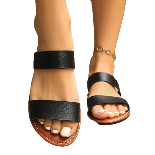 Damen Riemchen-Sandalen mit eleganten Metallic-Details und komfortablem Fußbett Heidi-Mode