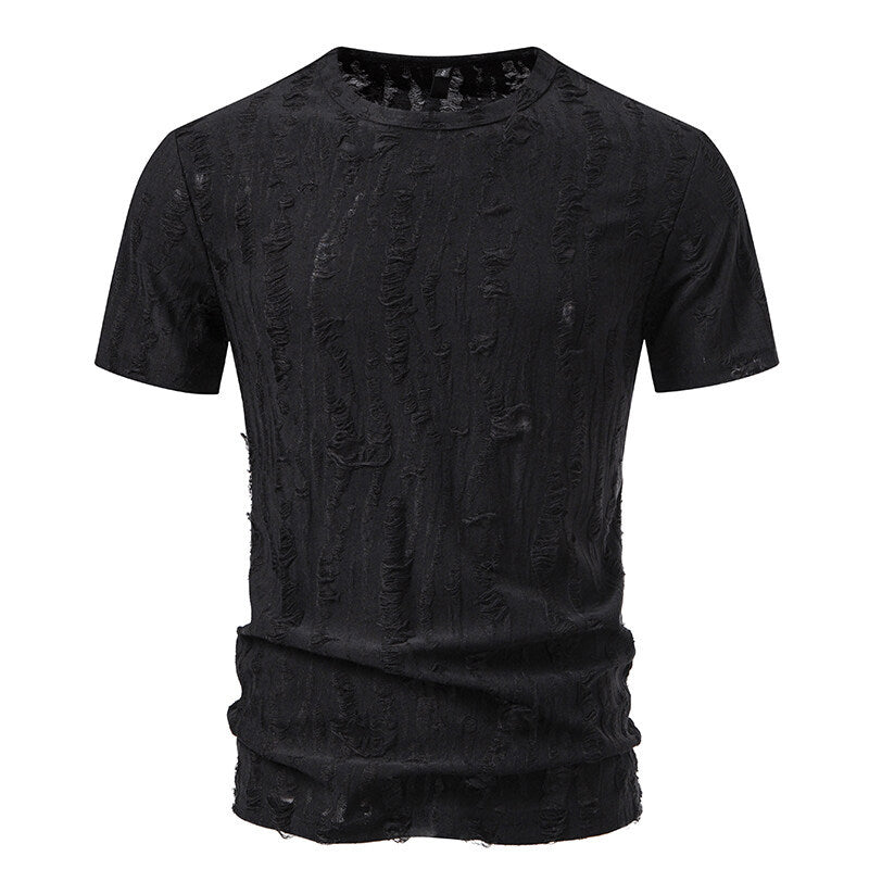Herren T-Shirt mit strukturiertem Vintage-Design Heidi-Mode