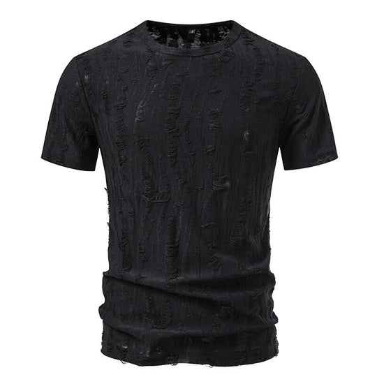 Herren T-Shirt mit strukturiertem Vintage-Design Heidi-Mode