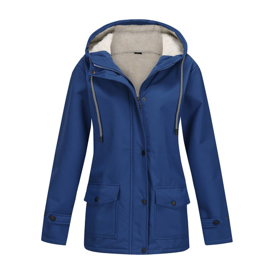 Damen Funktionale Winterjacke mit Fleece-Futter und Kapuze Heidi-Mode