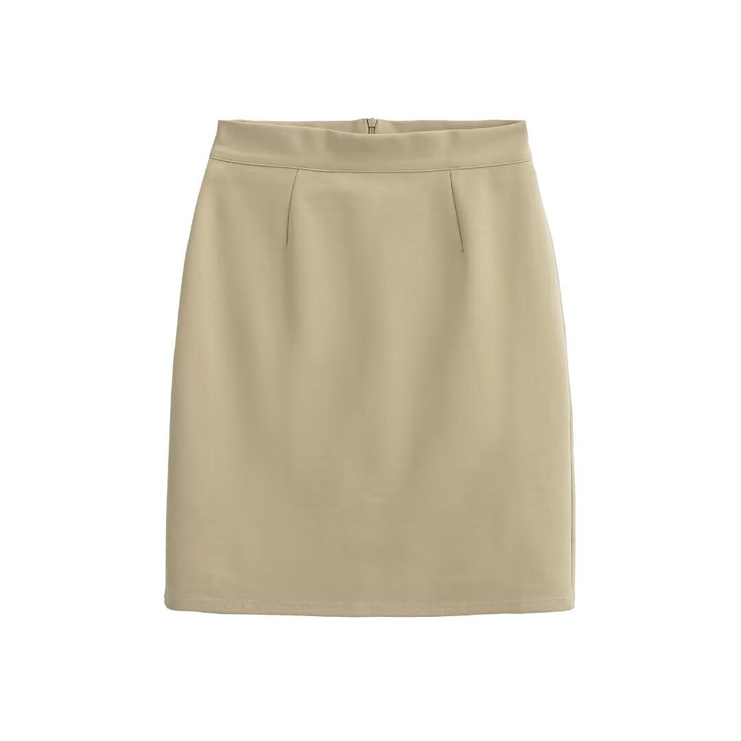 Damen eleganter Bleistiftrock mit raffiniertem Faltenwurf und geschmeidigem Material Heidi-Mode