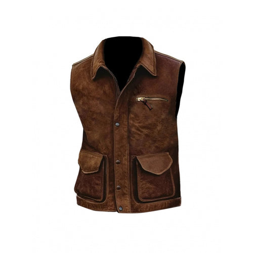 Damen Weste aus hochwertigem Wildleder mit praktischen Taschen Heidi-Mode