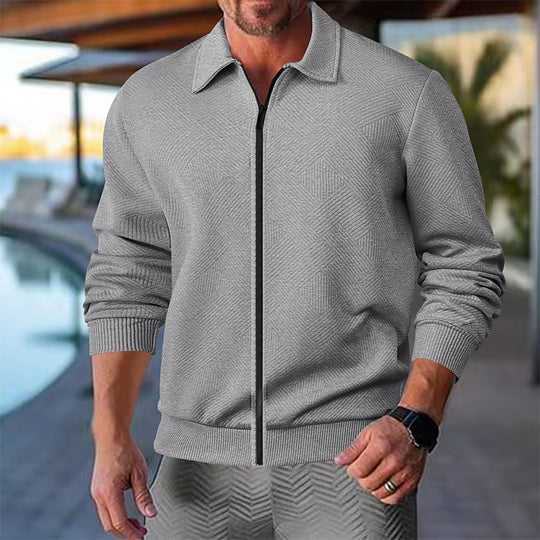 Herren Leichte Freizeitjacke mit strukturiertem Design Heidi-Mode