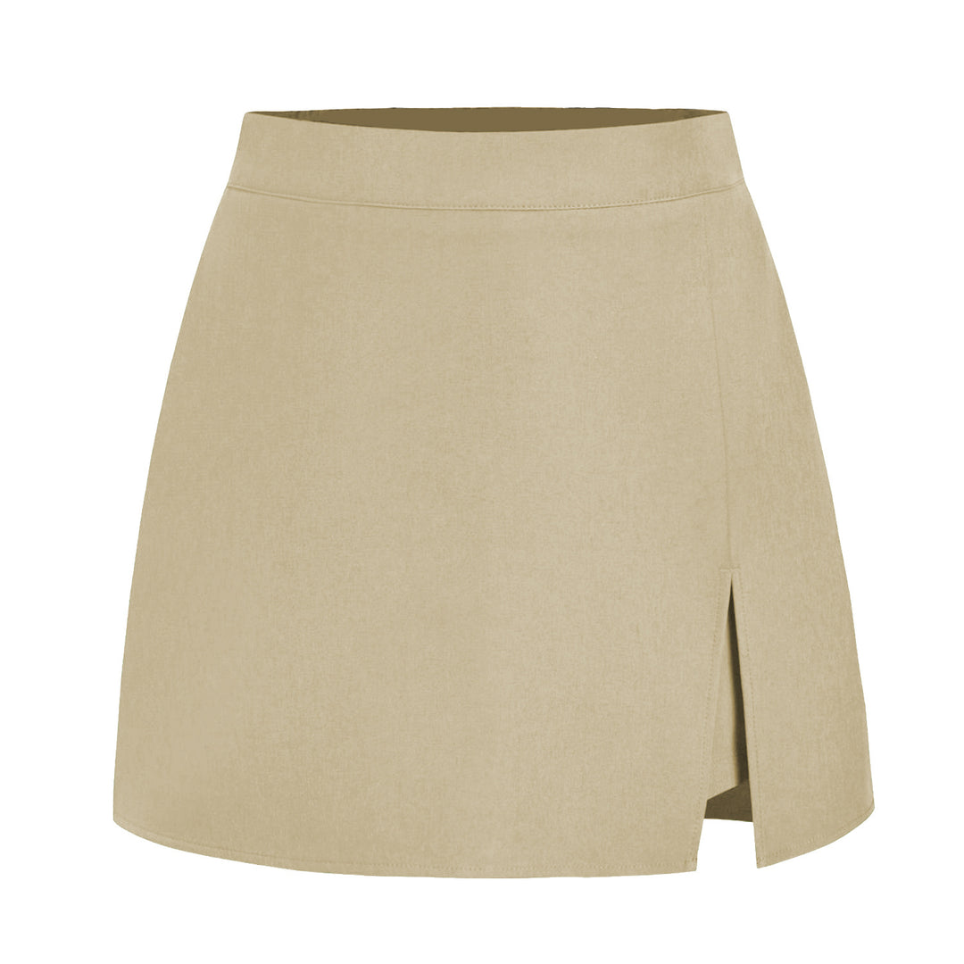 Damen eleganter Kurzrock mit seitlichem Schlitz und hohem Bund Heidi-Mode