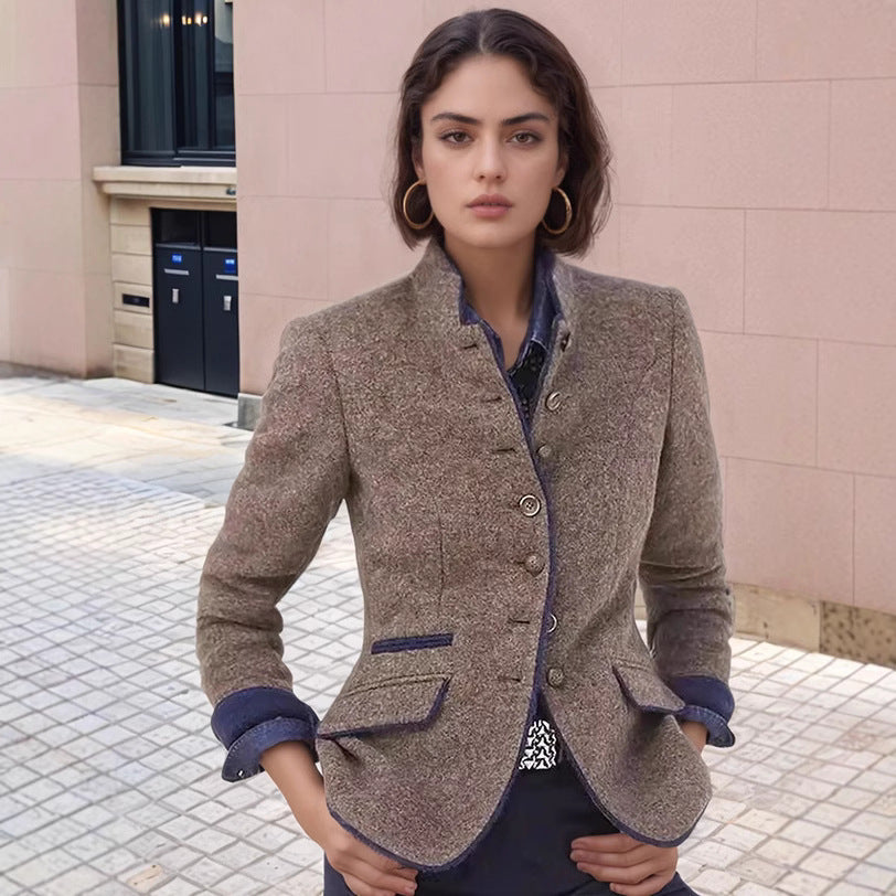 Damen elegante Wolljacke Heidi-Mode