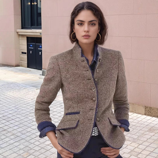 Damen elegante Wolljacke Heidi-Mode