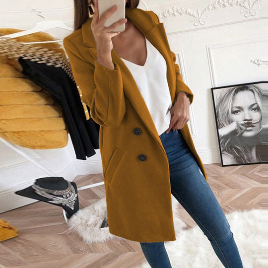 Heidi-Mode | Lange Doppelreiherjacke mit Taschen