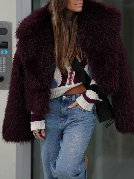 Damen Kunstfellmantel im modischen Oversized-Schnitt Heidi-Mode