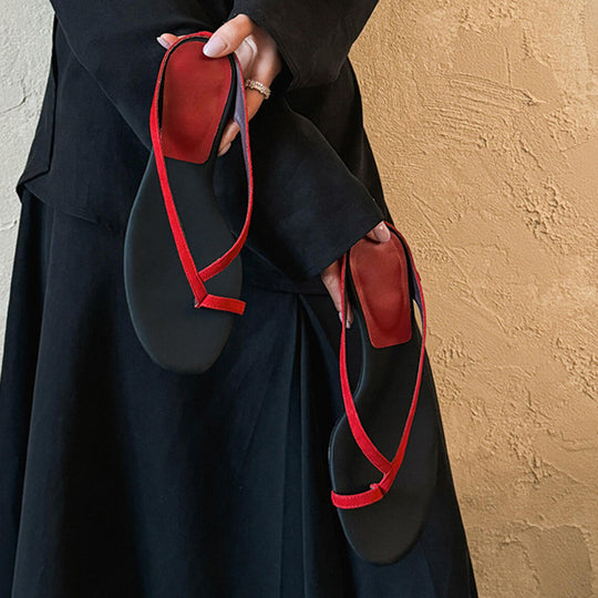 Damen Elegante Minimalistische Zehenstegsandalen Heidi-Mode