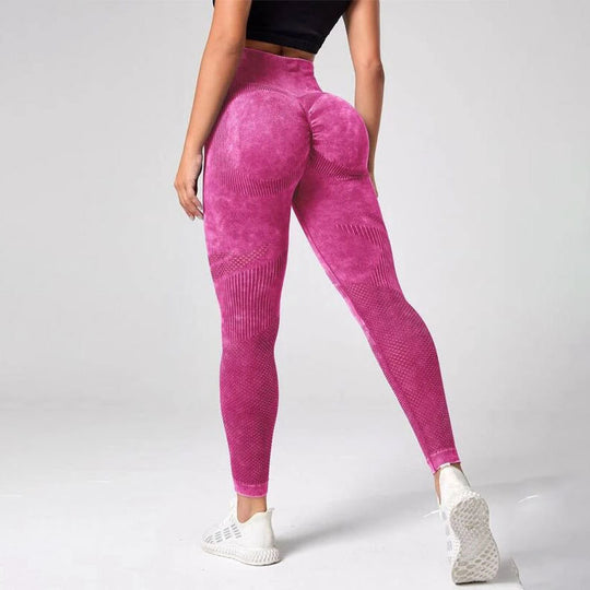 Damen Sculpting Leggings mit hohem Bund und innovativer Textur Heidi-Mode