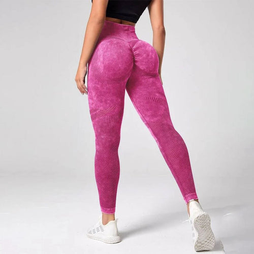 Damen Sculpting Leggings mit hohem Bund und innovativer Textur Heidi-Mode