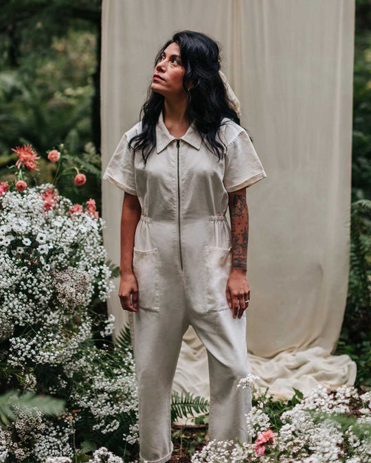 Damen legerer Jumpsuit mit praktischen Taschen und Reißverschluss Heidi-Mode