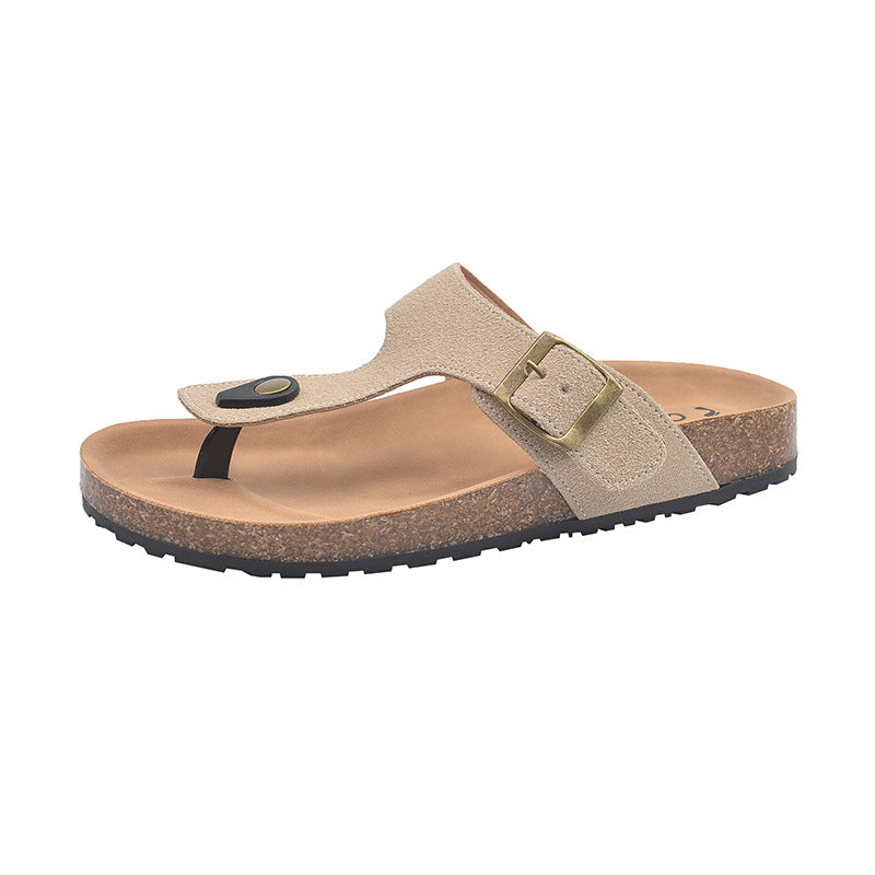 Damen Komfortable Zehentrenner-Sandalen mit verstellbarem Riemen und ergonomischer Sohle Heidi-Mode