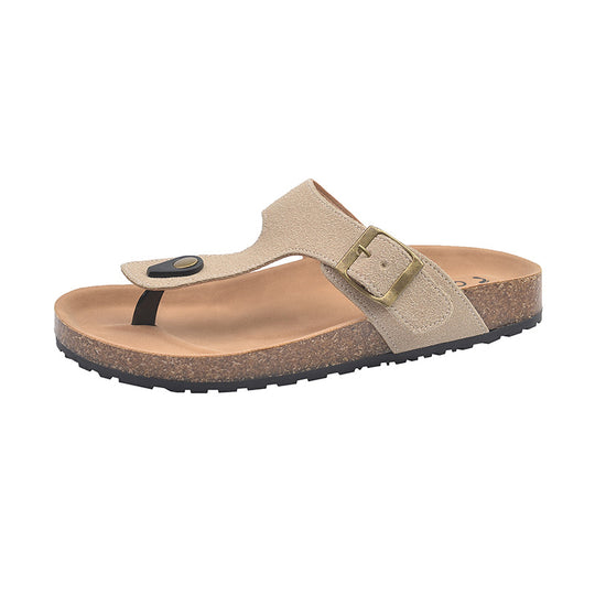 Damen Komfortable Zehentrenner-Sandalen mit verstellbarem Riemen und ergonomischer Sohle Heidi-Mode