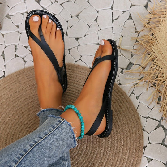 Damen Zehensandalen mit ergonomischem Fußbett und verstellbarem Riemen Heidi-Mode