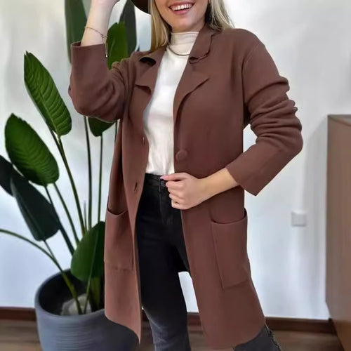Damen Elegante und bequeme Übergangsjacke mit praktischen Taschen Heidi-Mode