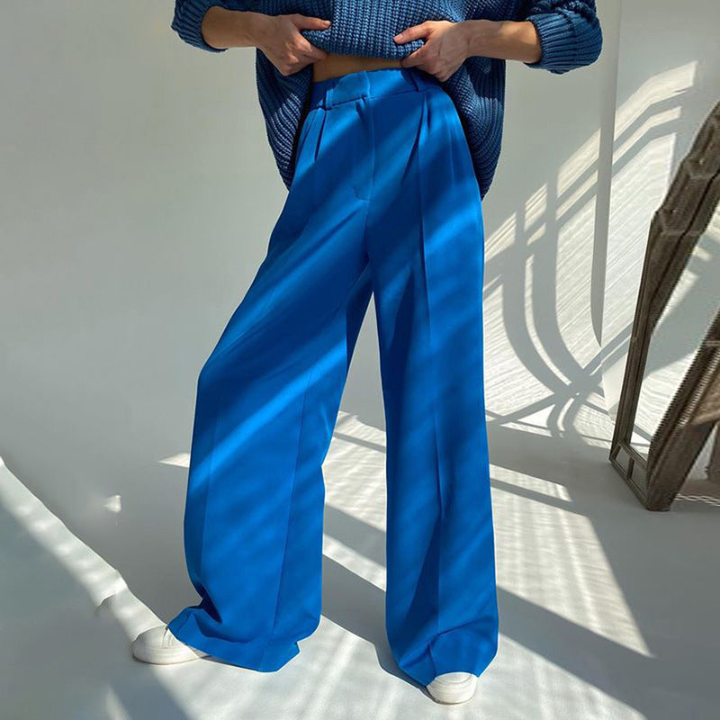 Damen Weite Palazzo-Hose mit eleganter Taillierung und modischem Schnitt Heidi-Mode
