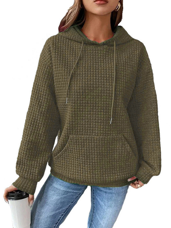 Damen Kapuzensweatshirt mit strukturiertem Design Heidi-Mode