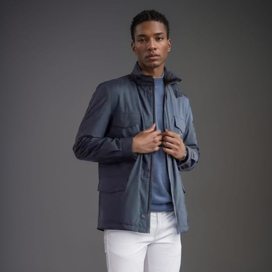 Herren funktionale Jacke im urbane Stil mit praktischen Taschen Heidi-Mode