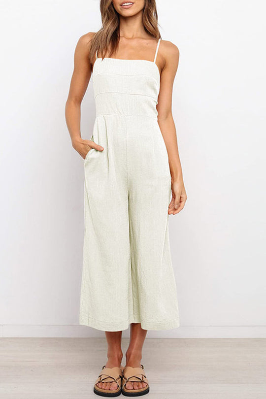 Heidi-Mode | Solide Tie Rückfreie Kurze Jumpsuits