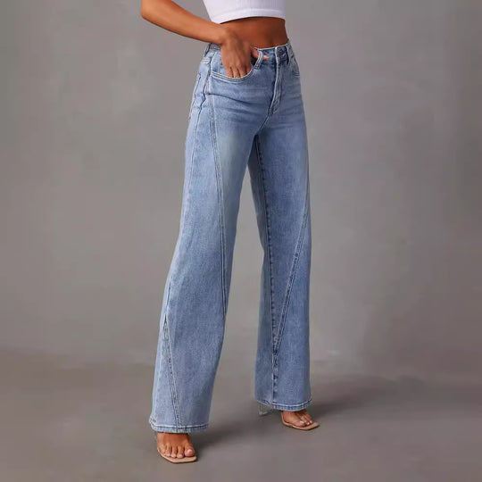 Damen Hochtaillierte Flared Jeans Heidi-Mode