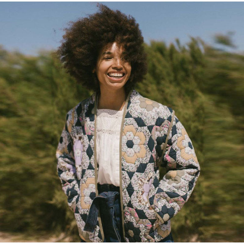 Damen Patchwork-Weste Heidi-Mode