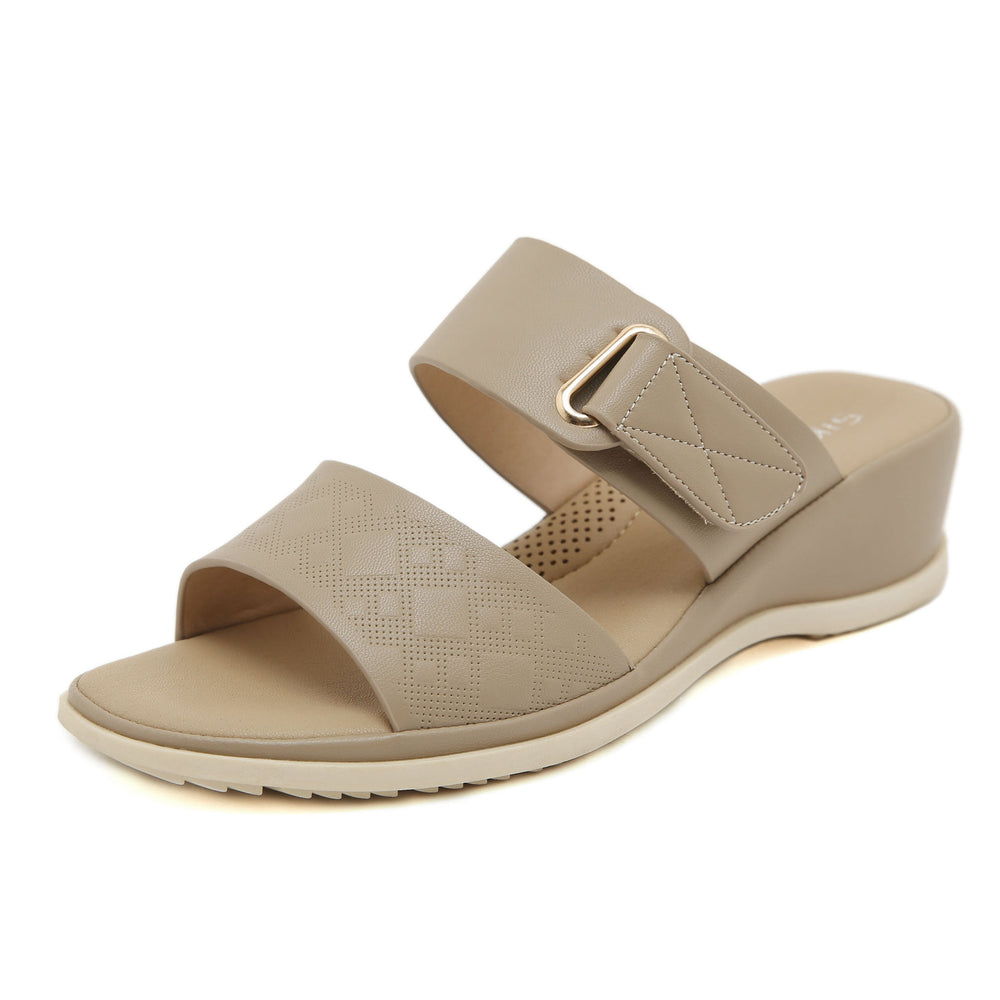 Damen Komfortable und elegante Sandaletten mit modischem Riemen und Absatz Heidi-Mode
