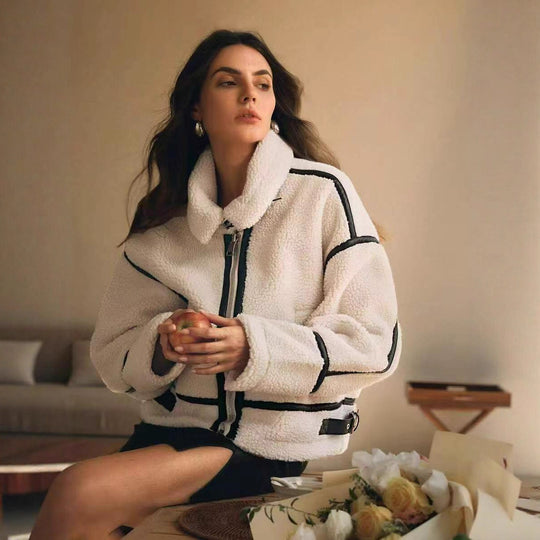 Damen Steppjacke mit hohem Kragen und Taschen Heidi-Mode