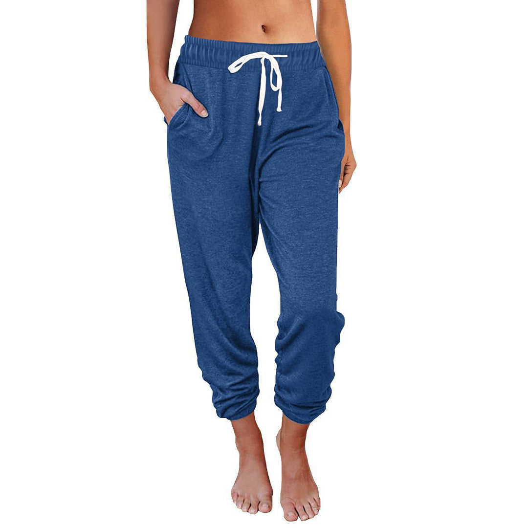 Damen bequeme Sweatpants mit Kordelzug und praktischen Taschen Heidi-Mode