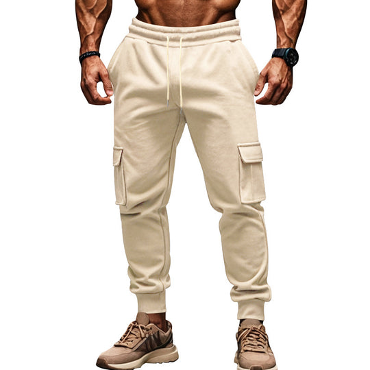 Herren Cargo-Jogginghose mit elastischem Bund und multifunktionalen Taschen Heidi-Mode