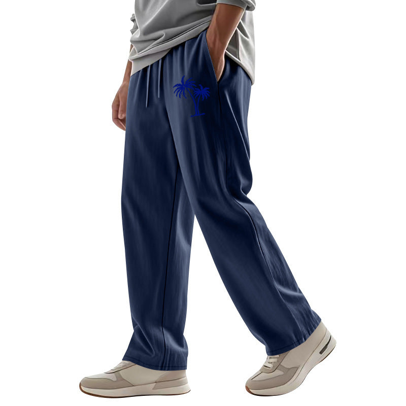 Herren Legere Freizeithose mit seitlichem Logodruck Heidi-Mode