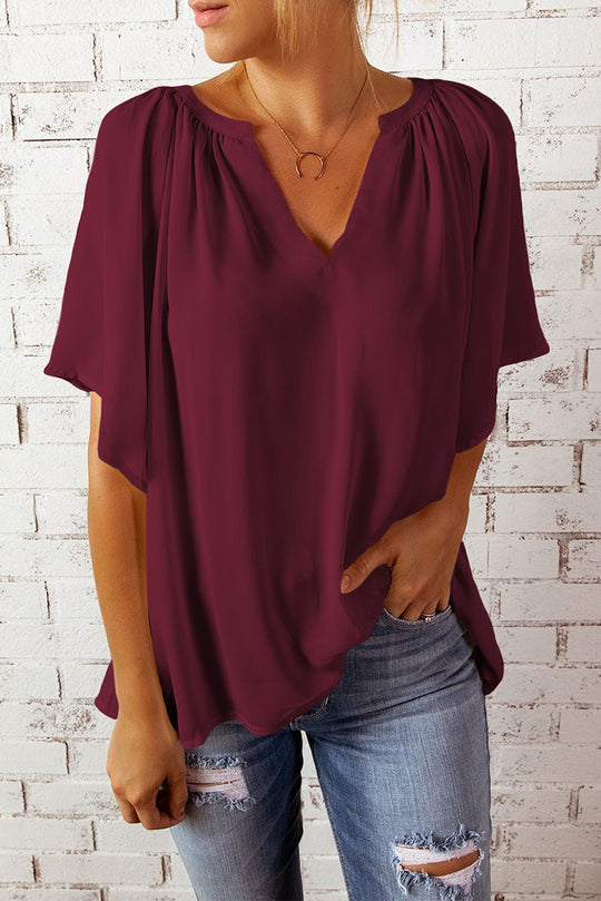 Damen elegante Chiffon-Bluse Heidi-Mode