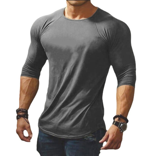 Herren körperbetontes Langarm-T-Shirt mit elastischem Tragekomfort Heidi-Mode