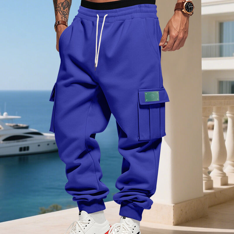 Herren Cargo-Jogginghose mit verstellbarem Kordelzug und praktischen Taschen Heidi-Mode