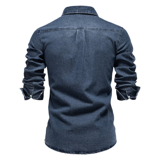 Herren Jeanshemd Heidi-Mode