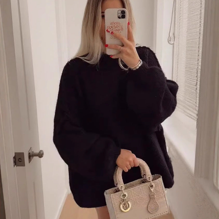 Damen Oversized Strickpullover mit weichem Material und modischen Ärmeln Heidi-Mode