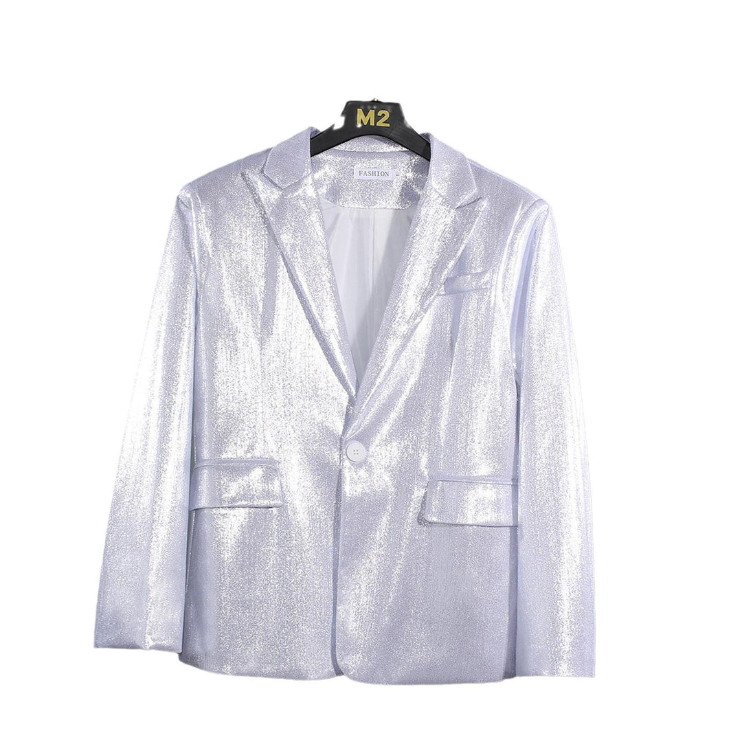 Herren schimmernder Blazer mit luxuriösem Obermaterial und klassischem Schnitt Heidi-Mode