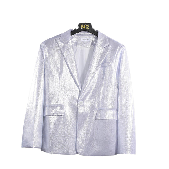 Herren schimmernder Blazer mit luxuriösem Obermaterial und klassischem Schnitt Heidi-Mode