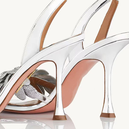 Femme Strappy High-Heeled Sandalen mit dekorativen Knotendetails Heidi-Mode